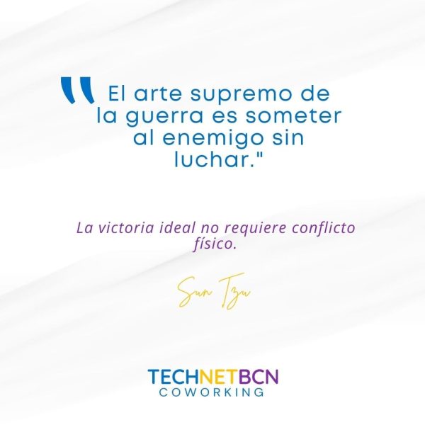 «El arte supremo de la guerra es someter al enemigo sin luchar.» "El arte supremo de la guerra es someter al enemigo sin luchar."